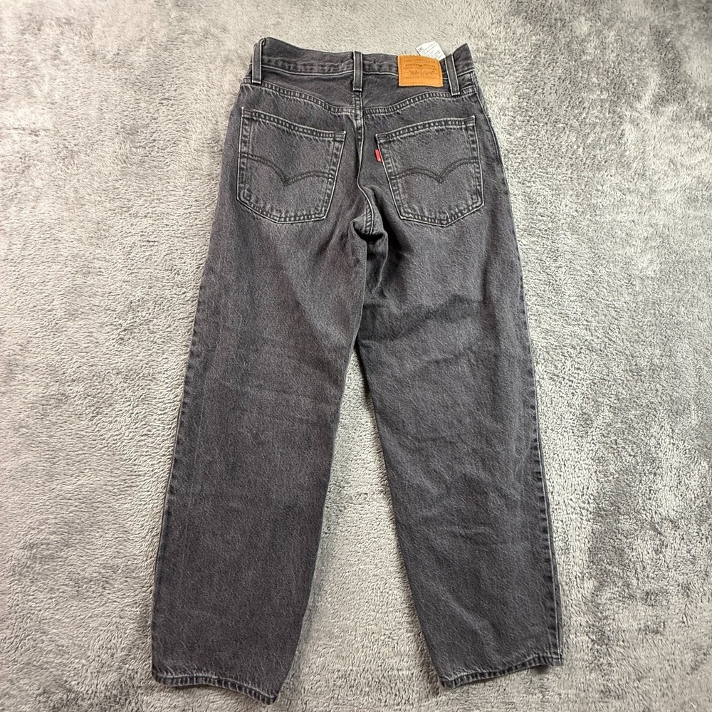 Levi's Baggy Dad Jeans Womens 24 Gray Premium 100% Cotton High Waist Relaxed - Picture 2 of 10
